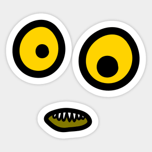 Monster Face - Yellow Eyed Yaz Sticker